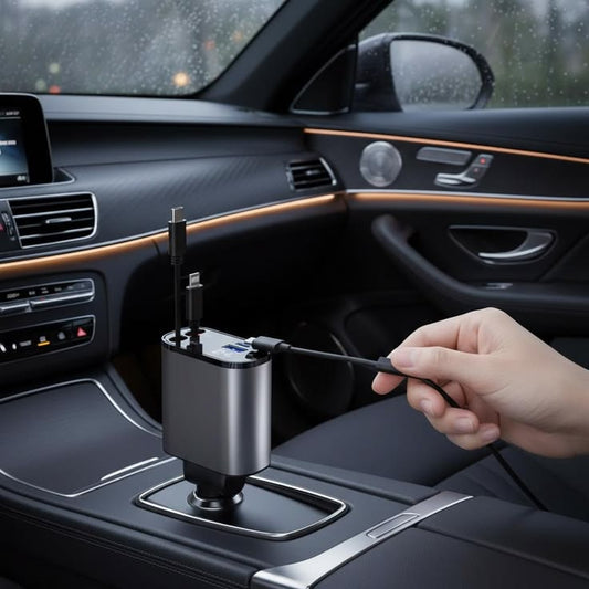 120W Retractable Fast Car Charger