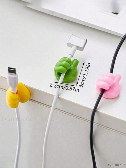 Silicone Thumbs Up Wall Hooks (Cable Organizer & Key Holder)