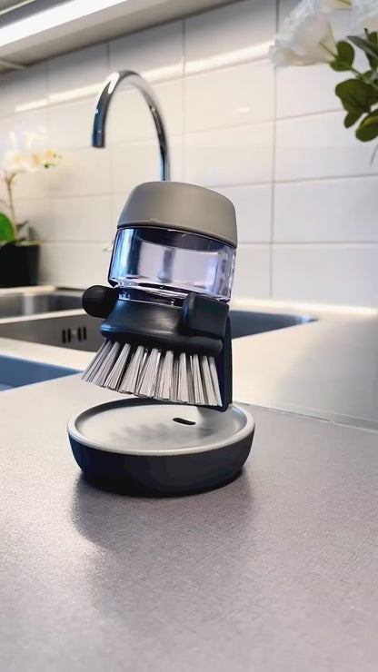 Palm Scrub Soap Dispensing Brush – Smart Kitchen Cleaning Companion